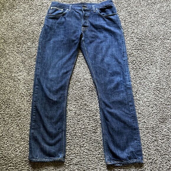 NUDIE JEANS CO. MENS Grim Tim Button Up  36 X 34 Made In Italy 100% COTTON Read - Picture 1 of 10